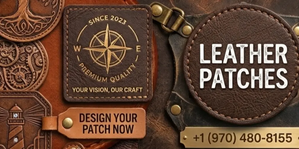 custom embossed leather patches